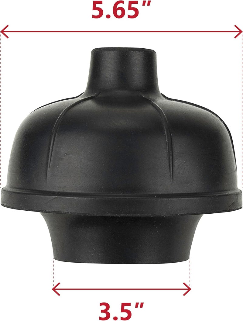 SteadMax Heavy Duty Toilet Plunger, Commercial Grade Double Thrust Force Rubber Cup with Wood Handle (22") - Image 1